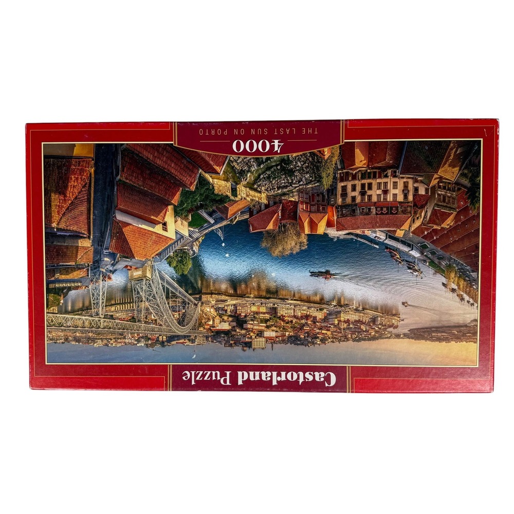 Castorland 4000 Piece Puzzle The Last Sun on Porto Portugal‎ Landscape UNCOUNTED